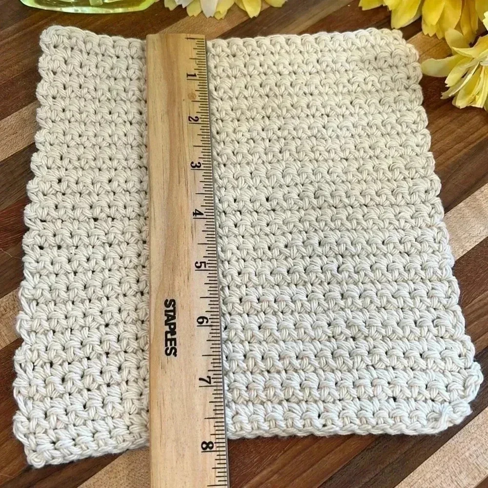 100% Cotton Handmade Washcloths - Set of 3